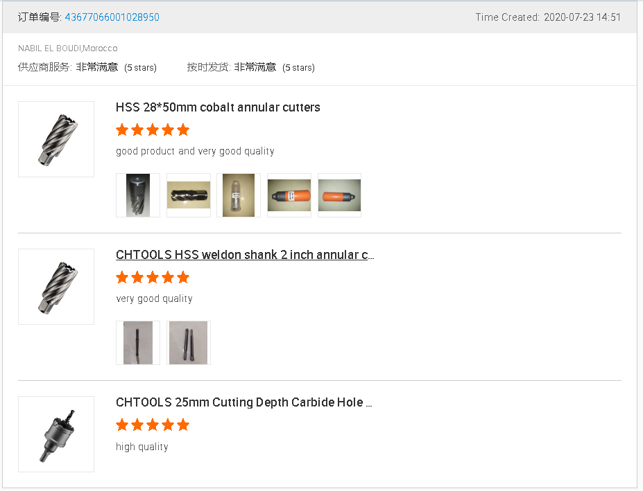 تعليقات منشار ثقب TCT